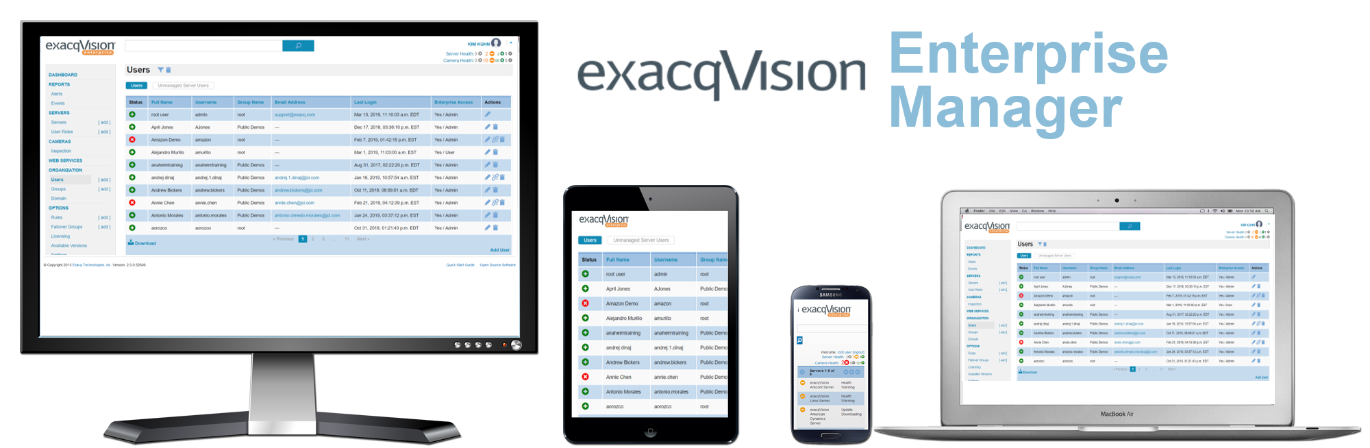 exacqVision Enterprise Manager